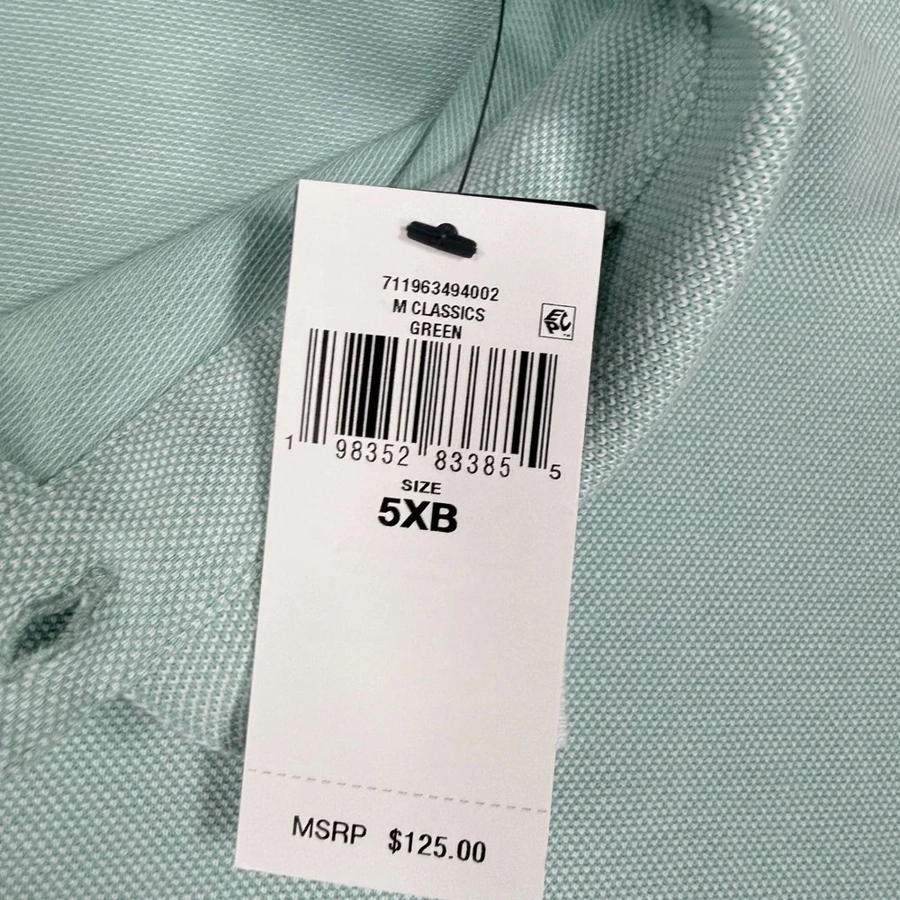 Polo Ralph Lauren Mens 5XB Mint Green Pique Polo Shirt Short Sleeve 711963494002